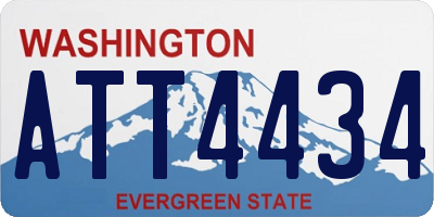 WA license plate ATT4434