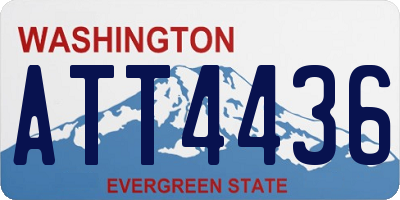 WA license plate ATT4436