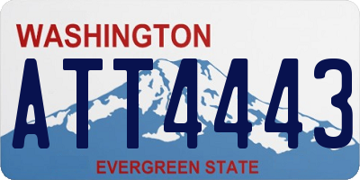 WA license plate ATT4443