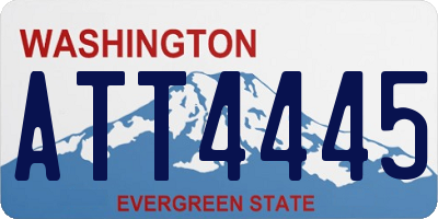 WA license plate ATT4445