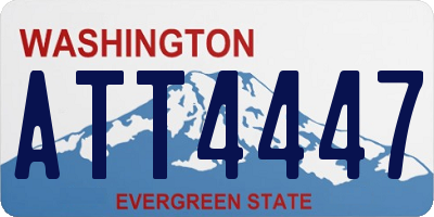 WA license plate ATT4447