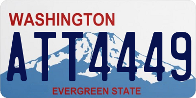 WA license plate ATT4449