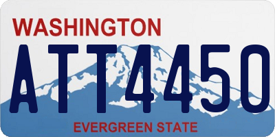 WA license plate ATT4450