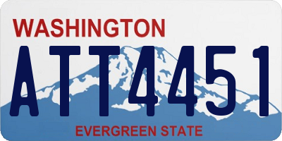 WA license plate ATT4451