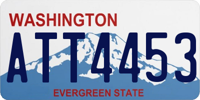 WA license plate ATT4453