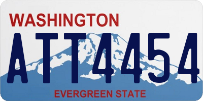 WA license plate ATT4454