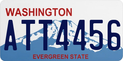 WA license plate ATT4456