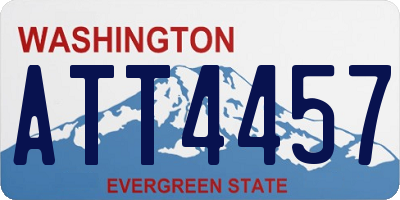 WA license plate ATT4457