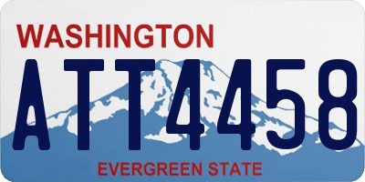 WA license plate ATT4458