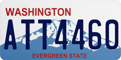 WA license plate ATT4460