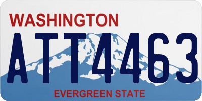 WA license plate ATT4463