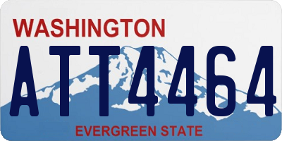 WA license plate ATT4464