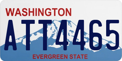 WA license plate ATT4465