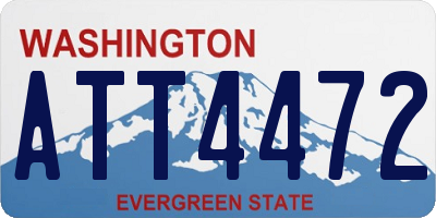 WA license plate ATT4472
