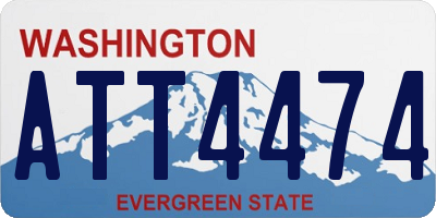 WA license plate ATT4474