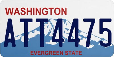 WA license plate ATT4475