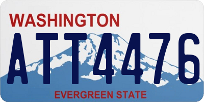 WA license plate ATT4476
