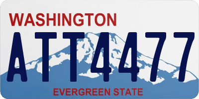 WA license plate ATT4477