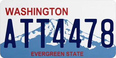 WA license plate ATT4478