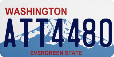 WA license plate ATT4480