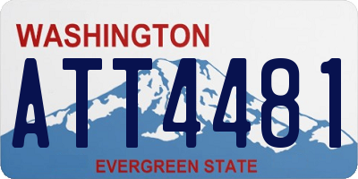 WA license plate ATT4481