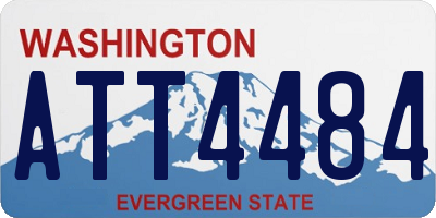 WA license plate ATT4484