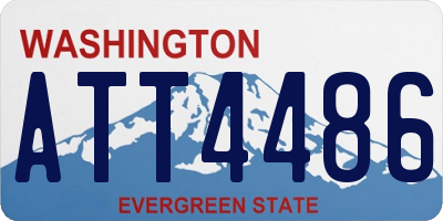 WA license plate ATT4486