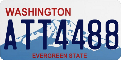 WA license plate ATT4488