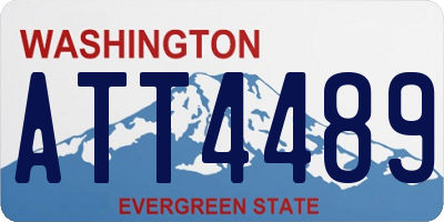 WA license plate ATT4489