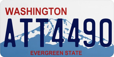 WA license plate ATT4490