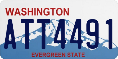 WA license plate ATT4491