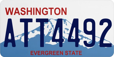 WA license plate ATT4492