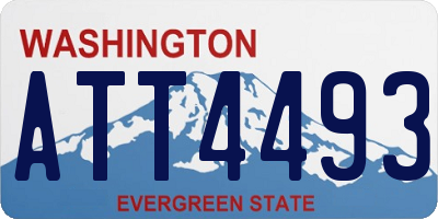 WA license plate ATT4493