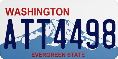 WA license plate ATT4498