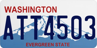 WA license plate ATT4503