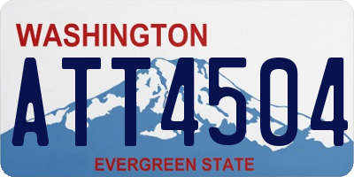 WA license plate ATT4504