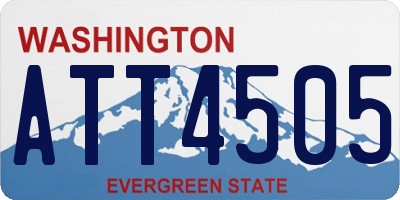 WA license plate ATT4505