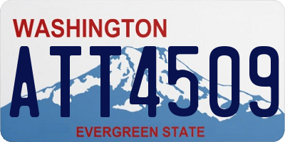 WA license plate ATT4509