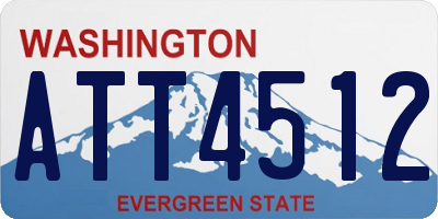 WA license plate ATT4512