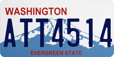 WA license plate ATT4514