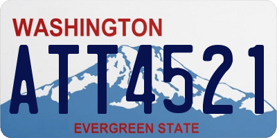 WA license plate ATT4521