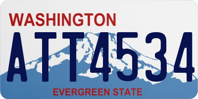 WA license plate ATT4534