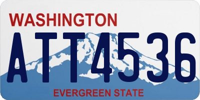 WA license plate ATT4536