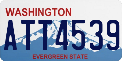 WA license plate ATT4539