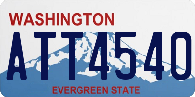 WA license plate ATT4540