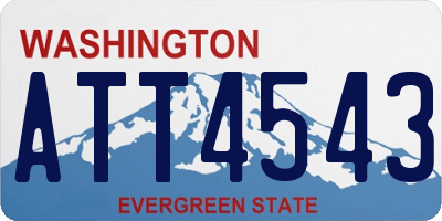 WA license plate ATT4543