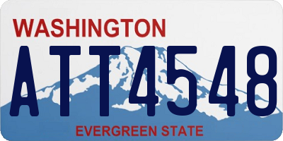 WA license plate ATT4548