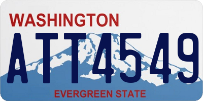 WA license plate ATT4549