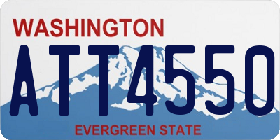 WA license plate ATT4550