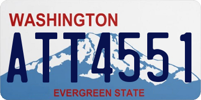 WA license plate ATT4551